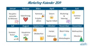 Marketing-Kalender mit Ideen